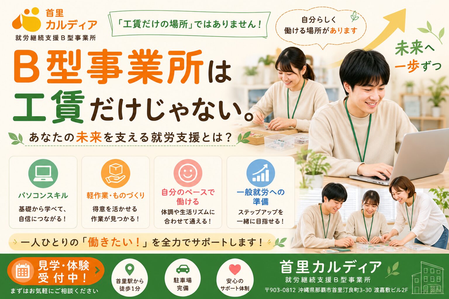 【那覇市】就労継続支援B型の工賃だけで生活できる？工賃の仕組みと将来につながる働き方を解説