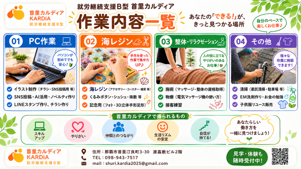 首里カルディア作業一覧表